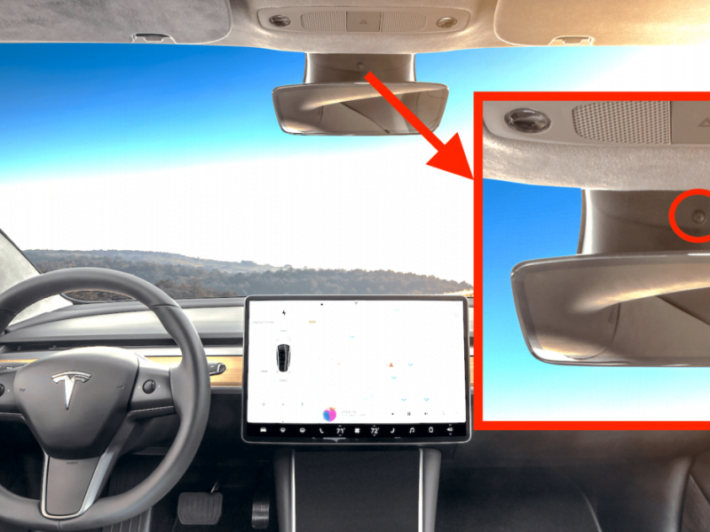 Le Tesla faranno da guardia ai guidatori distratti 7 Videocamera Tesla