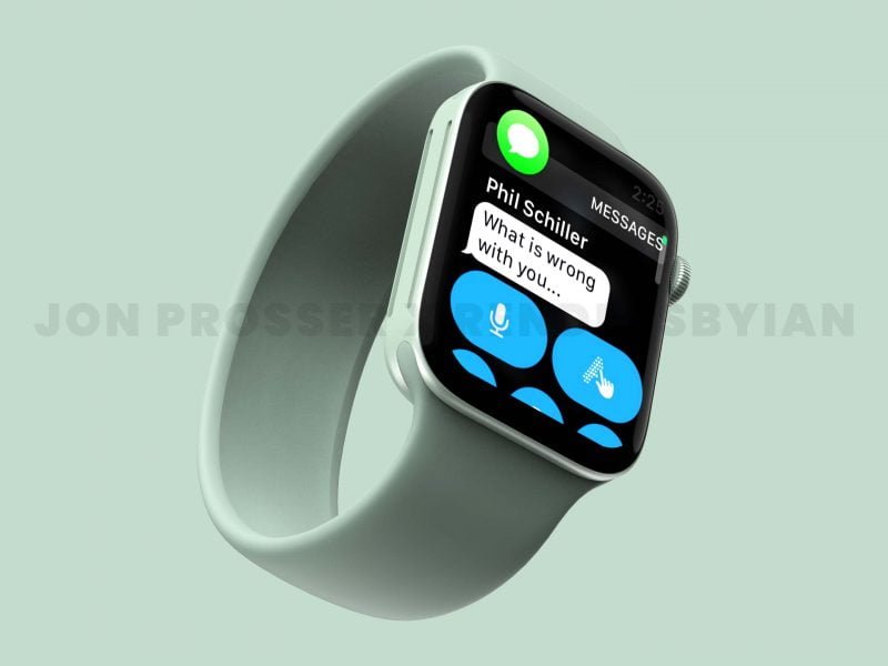 Un rendering dell’Apple Watch 7