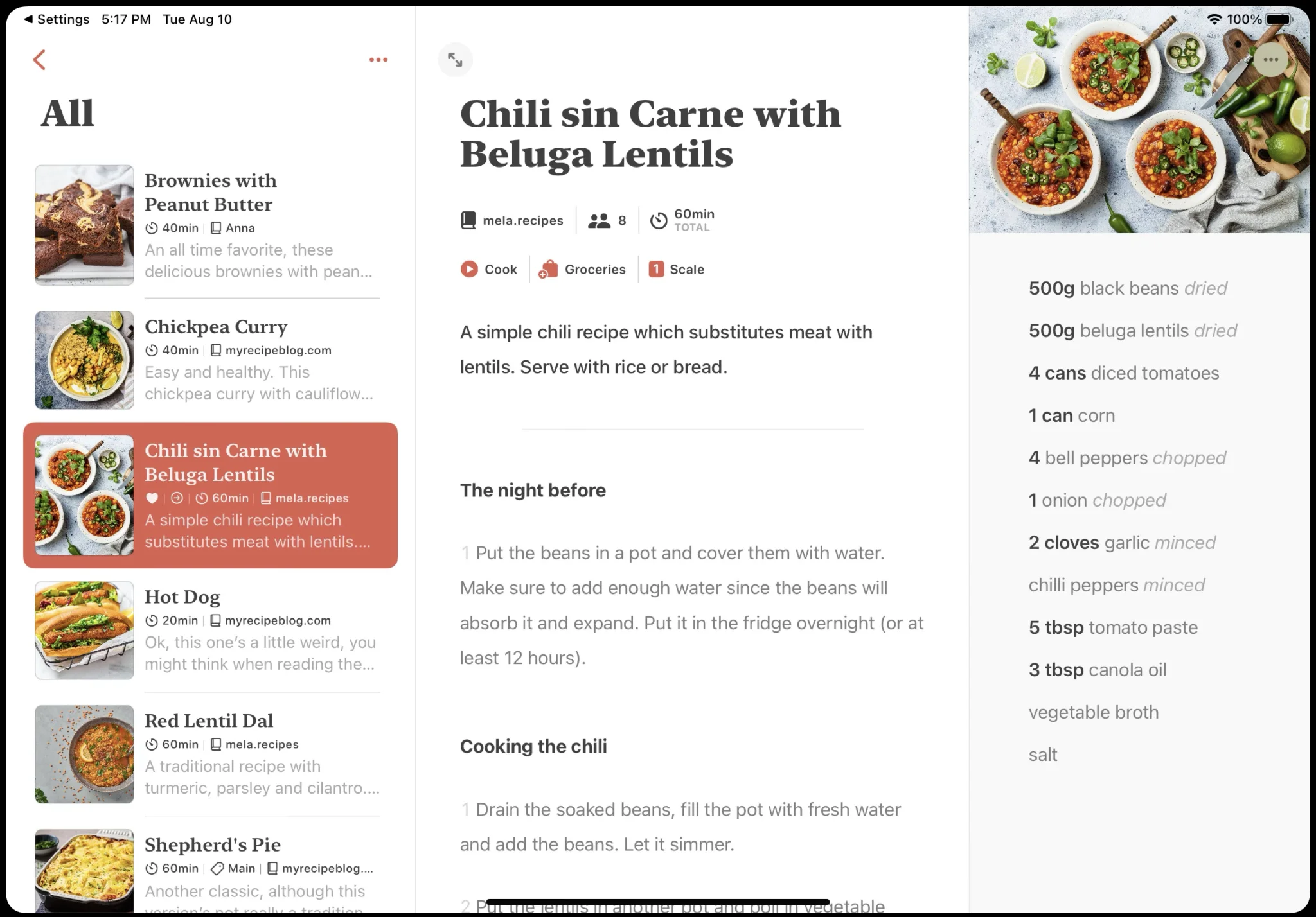 Mela, il raccoglitore di ricette realizzato dallo sviluppatore di Reeder 1 L’app di ricette Mela di Silvio Rizzi