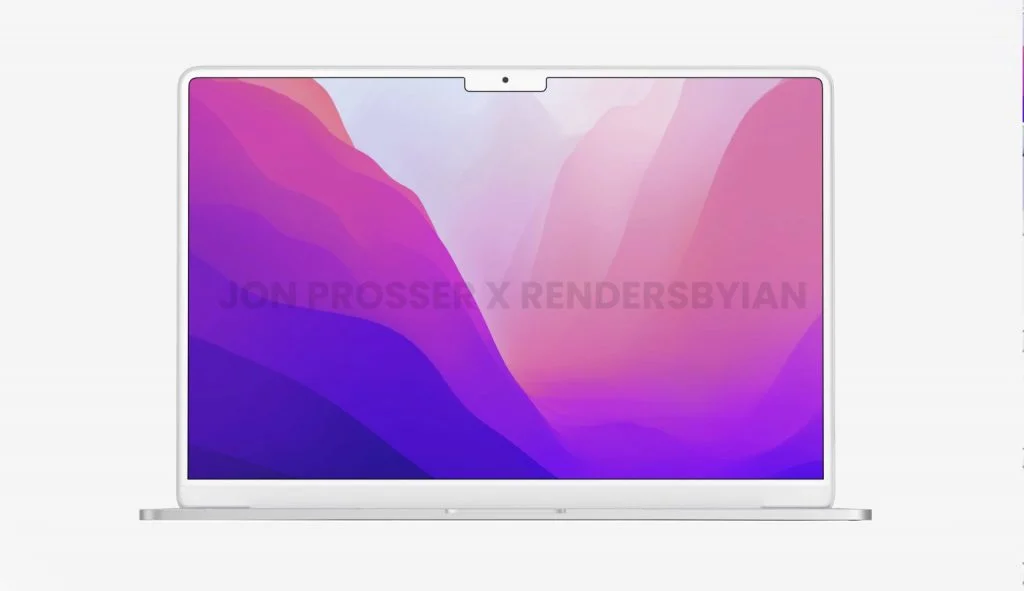 Peek Performance: le 5 novità che potremmo vedere questa sera 4 Lo schermo del mockup del MacBook 2022