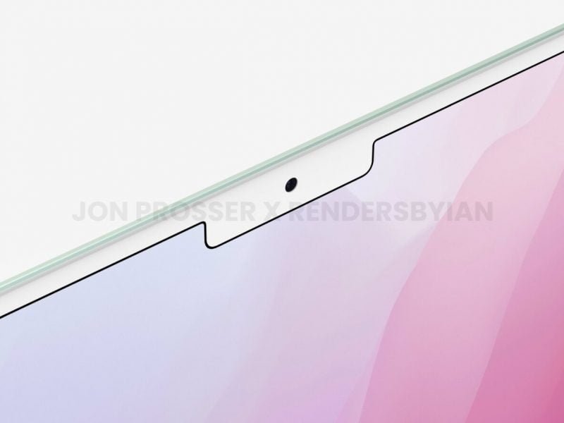 Il notch come potrebbe apparire
