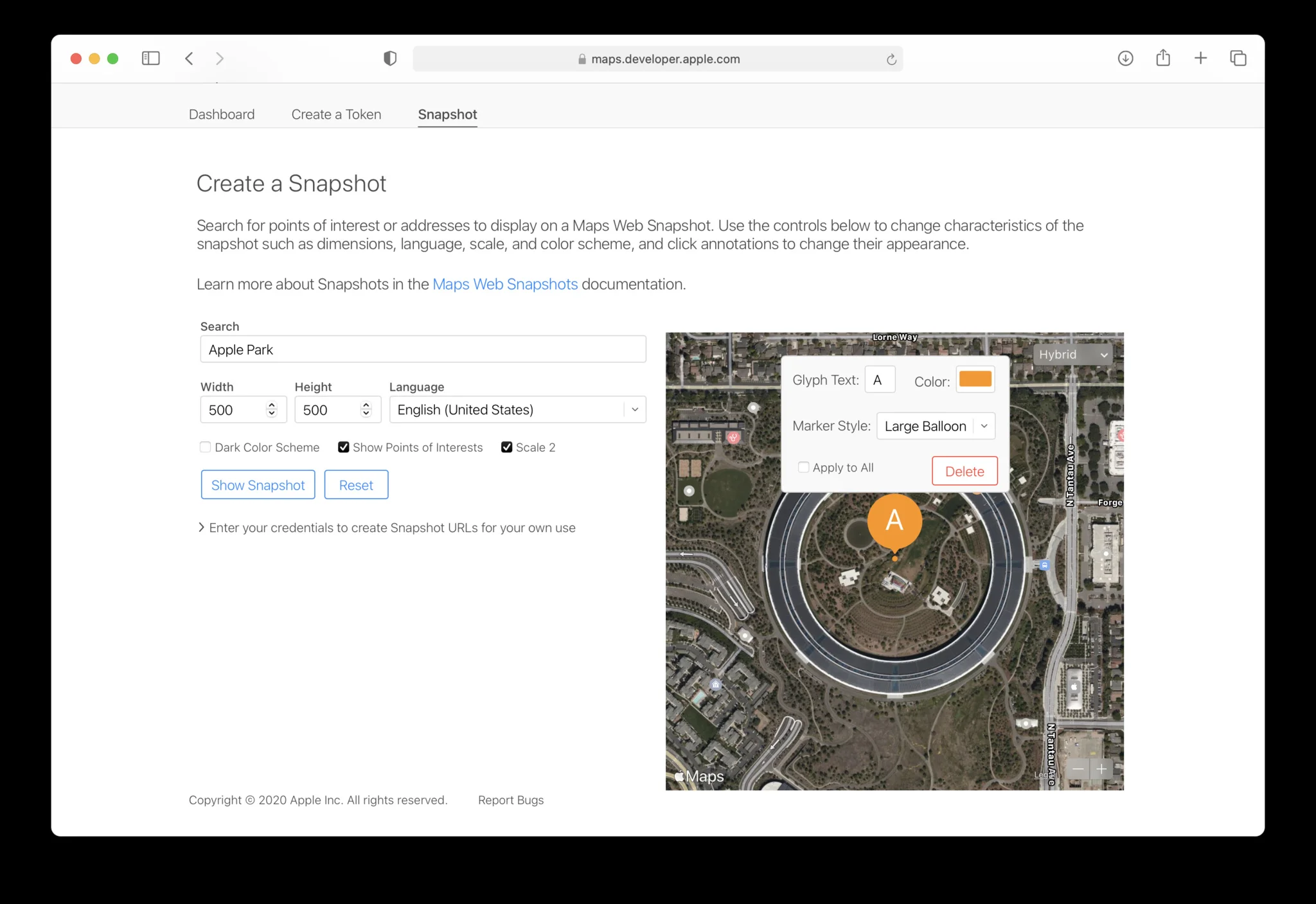 Apple spiega Maps Web Snapshot per integrare le sue mappe al volo in siti web 1 Maps Web Snapshot