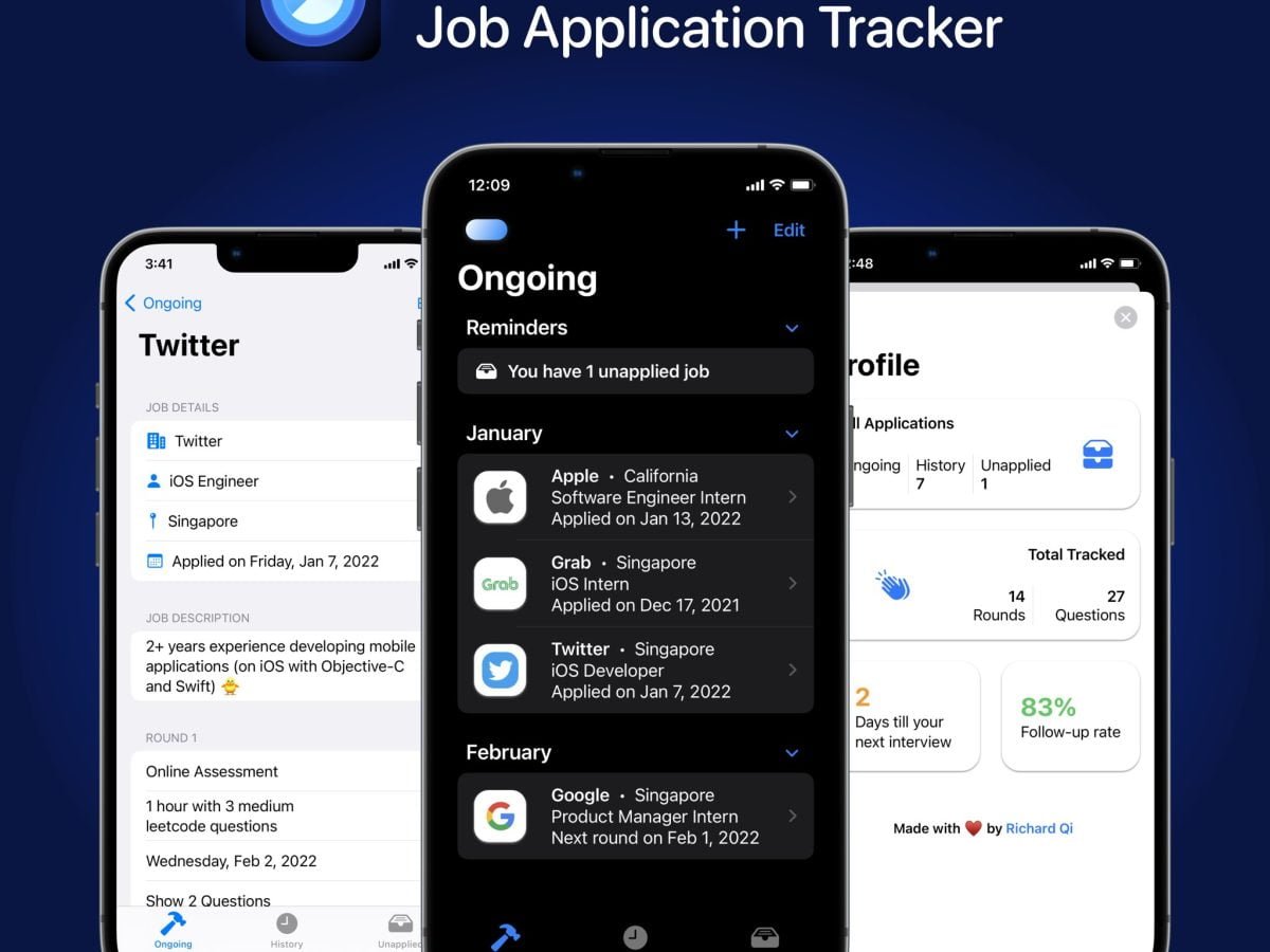 Log: Job Application Tracker, l’app che ti aiuta con i colloqui di lavoro 1 Log app