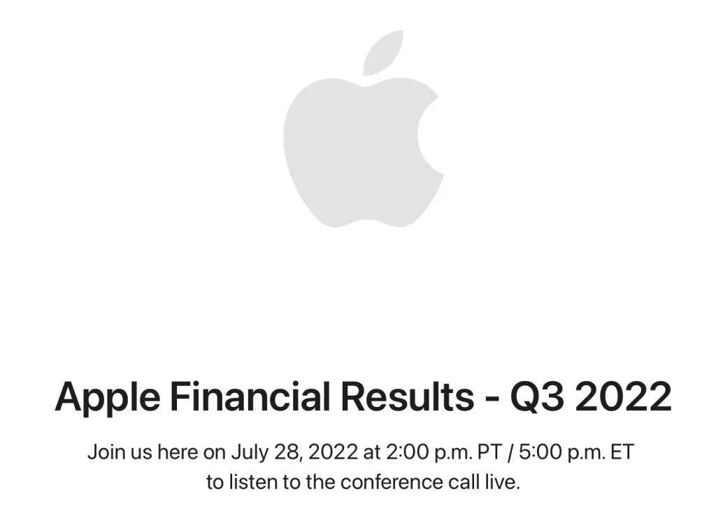 Terzo trimestre 2022 di Apple: fatturato a 83 miliardi, ma utili in calo 1 Terzo trimestre fiscale 2022 di Apple