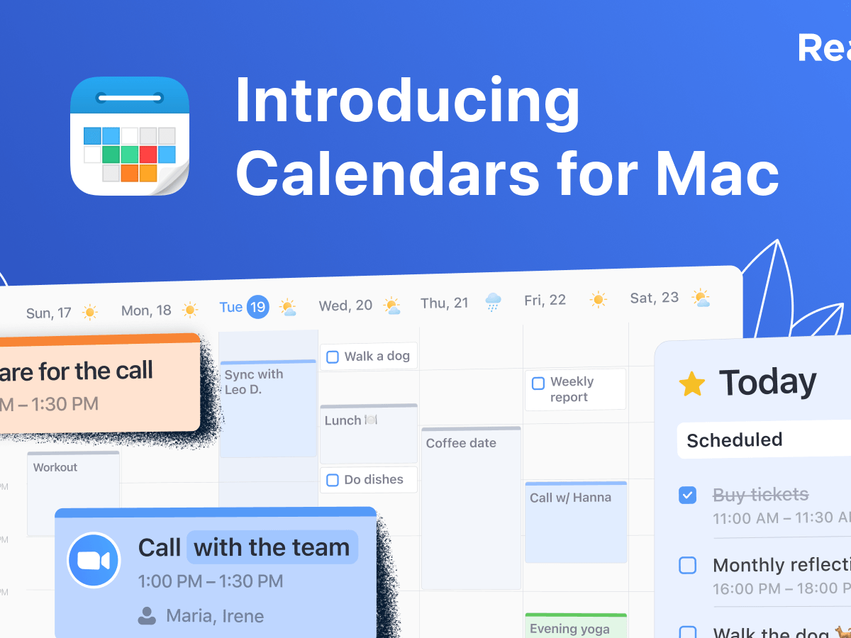 Calendars per Mac