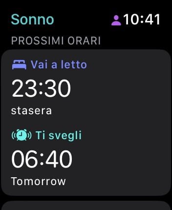 Sonno di iOS 16 e watchOS 9