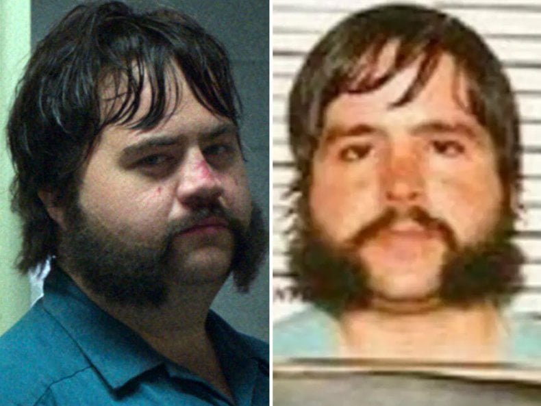 Paul Walter Hauser a sinistra e a destra il vero Larry Hall