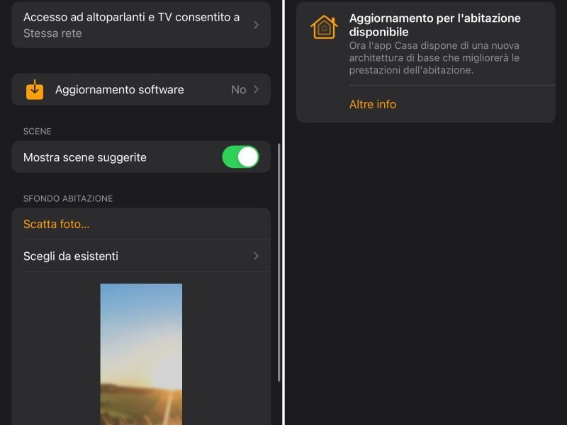 Aggiornamento HomeKit