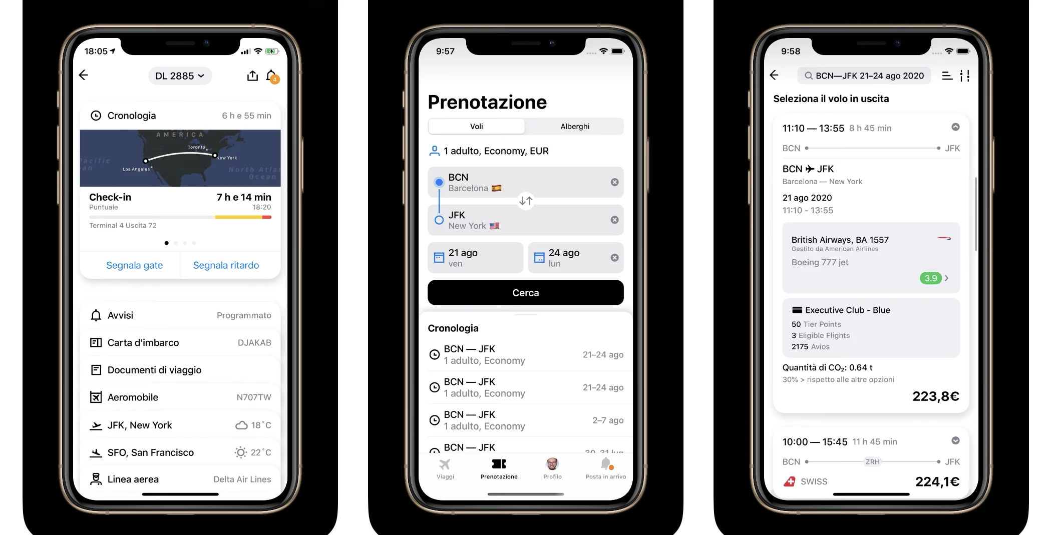 Gestisci i tuoi viaggi in aereo con l'app App in the Air 1 App in the Air