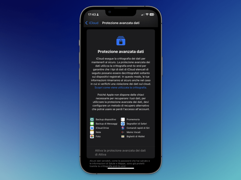 Apple cifrera i backup di iCloud