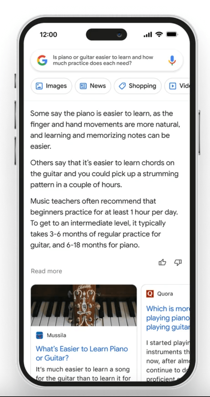 Da Bing con chatGPT a Bard di Google, come cambiano i motori di ricerca 2 Ecco come potrebbe apparire una risposta di Bard