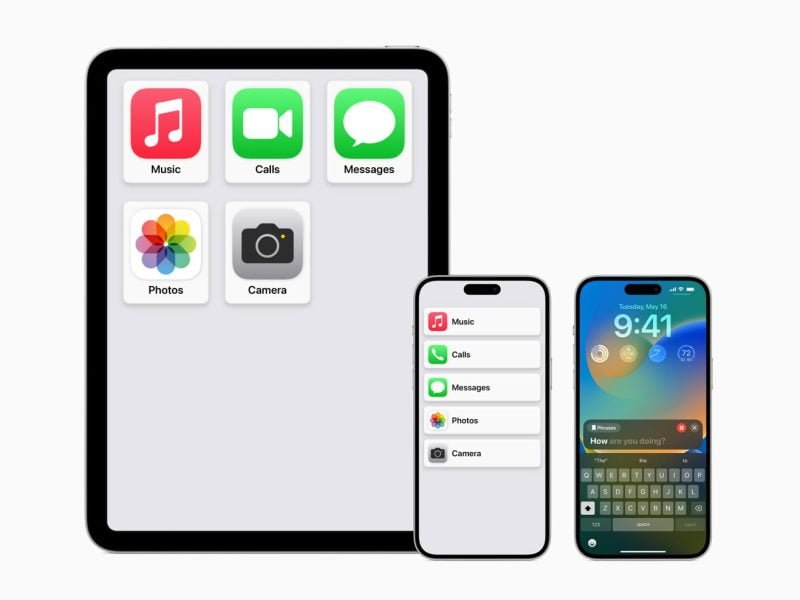 L’interfaccia ingrandita di iOS