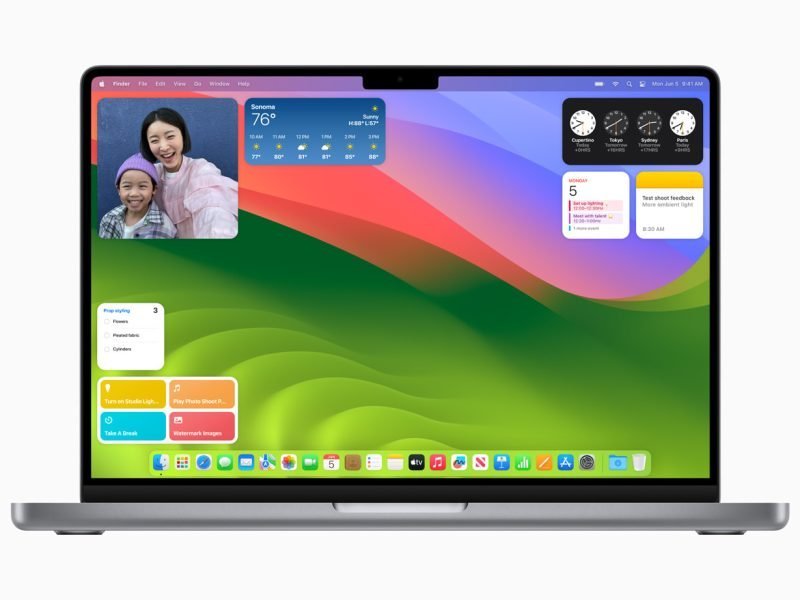 La nuova schermata con i widget interattivi sul desktop