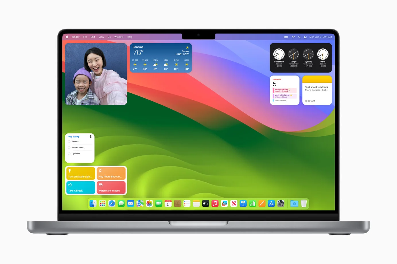 Tutto su macOS Sonoma 2 La nuova schermata con i widget interattivi sul desktop