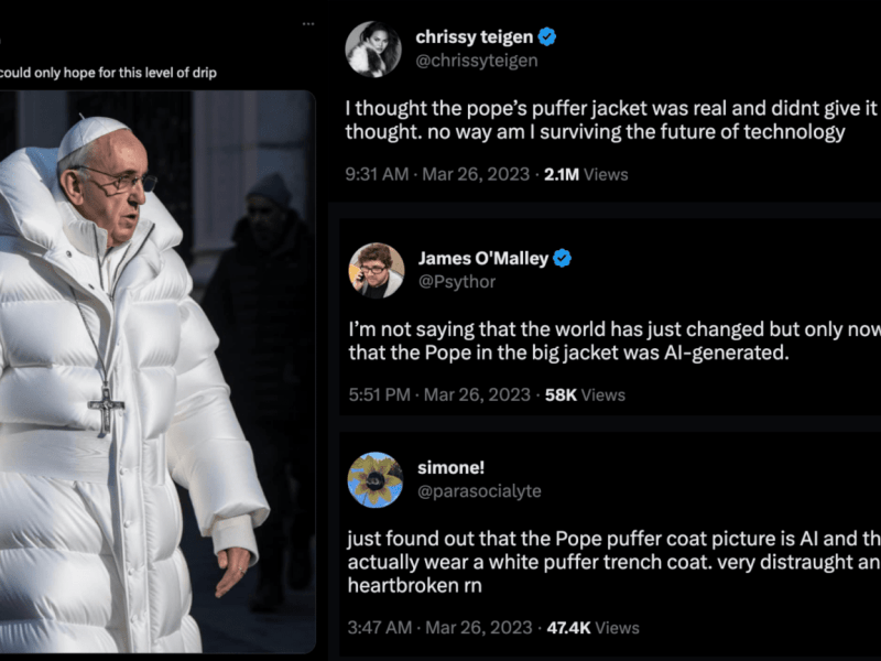 deepfake del Papa
