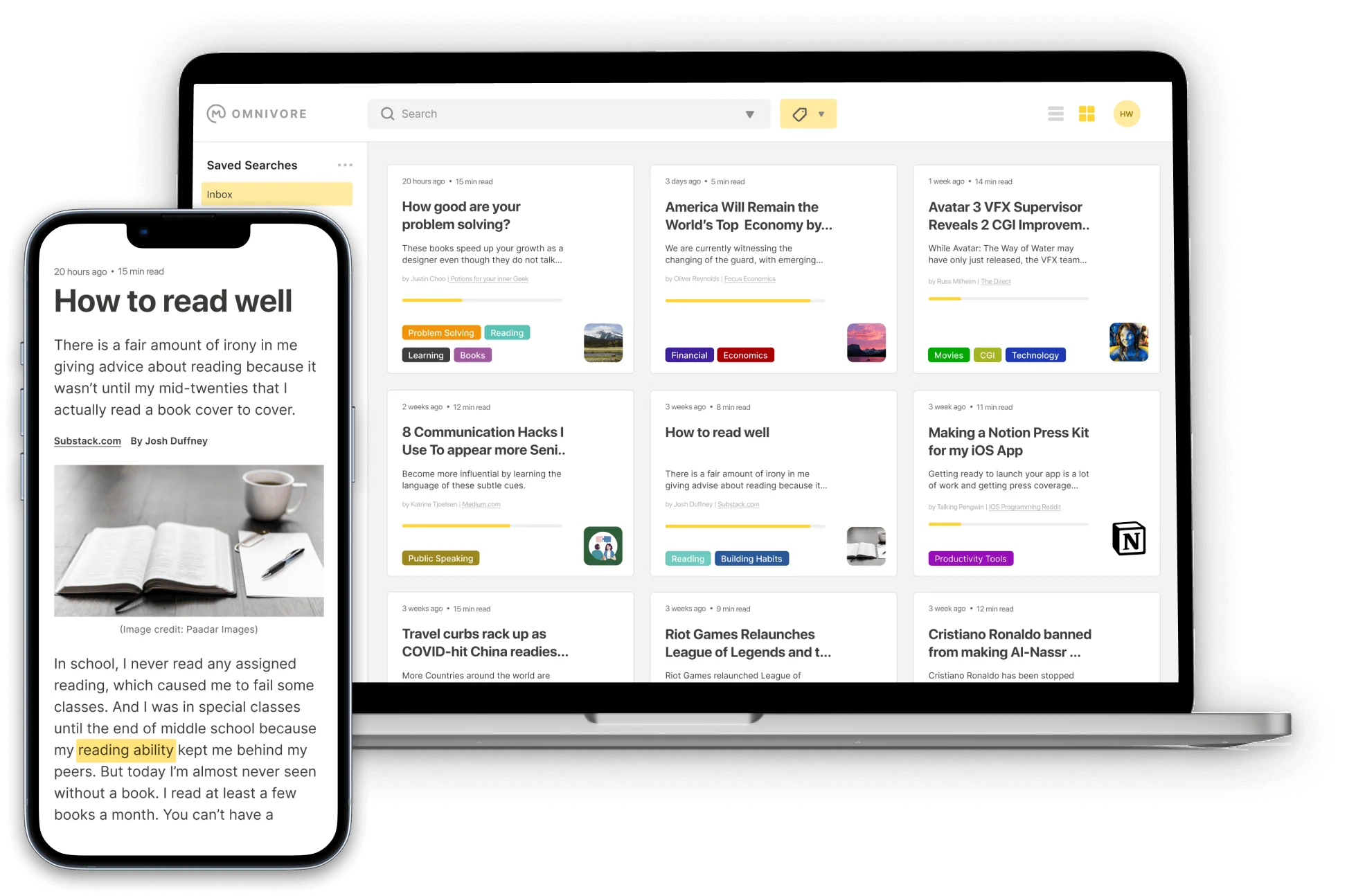 Omnivore, un servizio open source simile a Pocket 1 Omnivore app