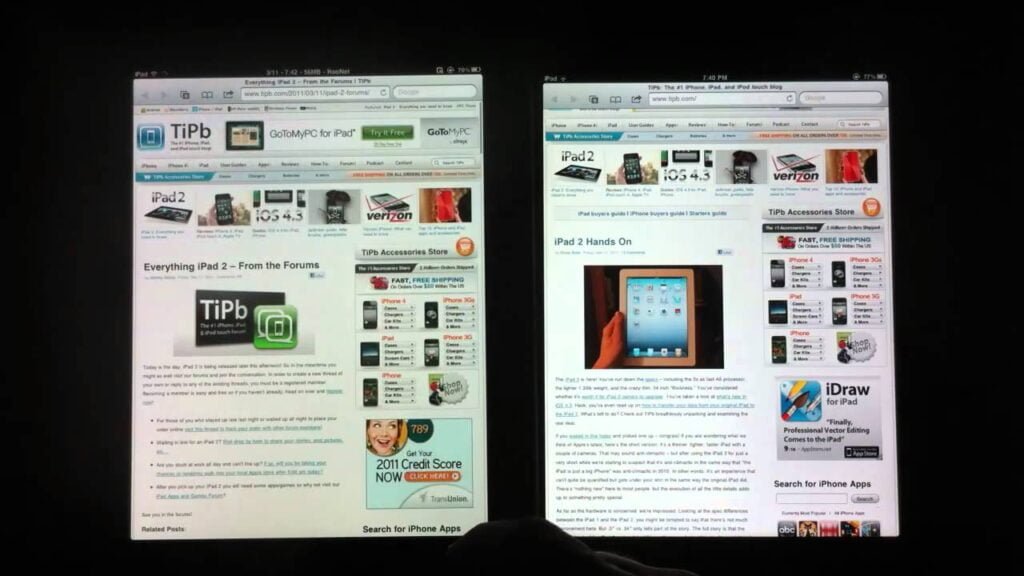 Safari per iPad mostrato in un video 1 Safari per iPad