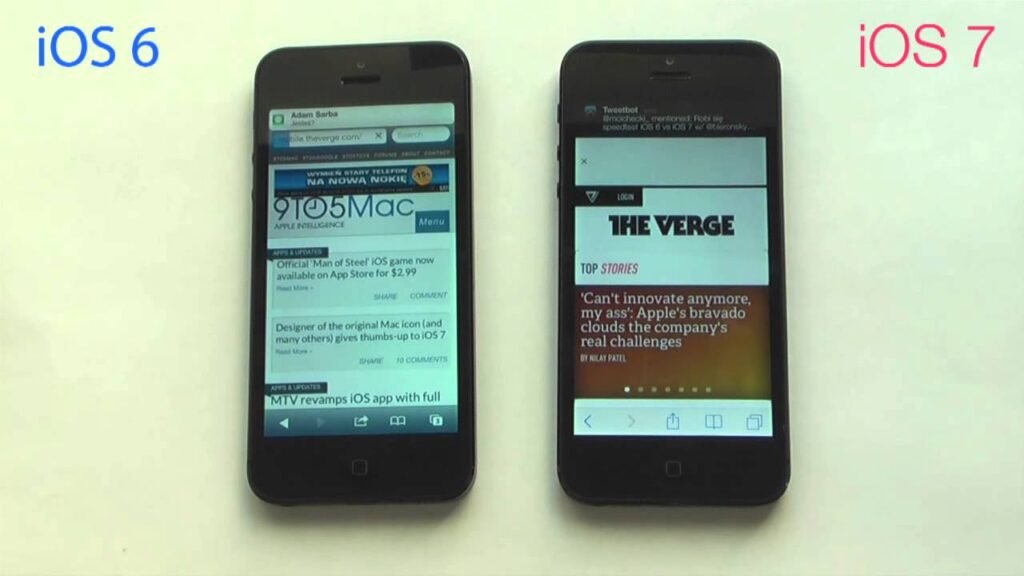 speed test iphone 5 ios 7 0 vs i