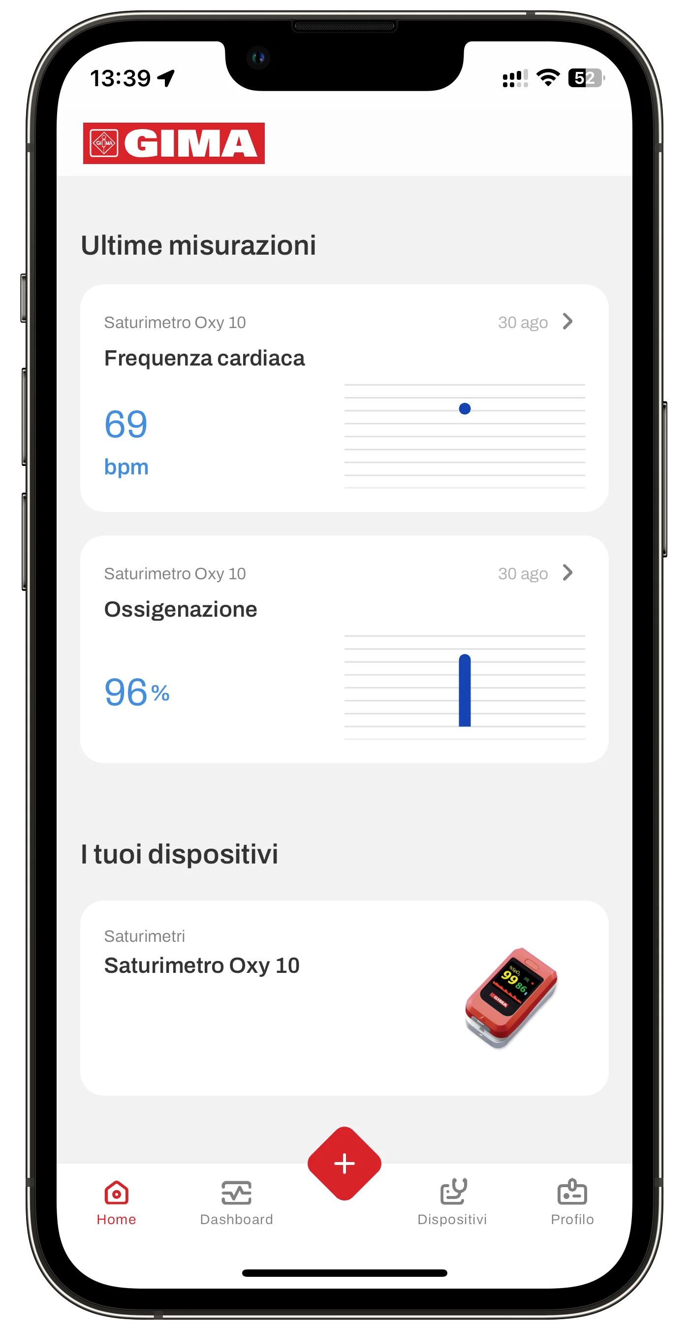 L’OXY 10 nell’app GIMApp
