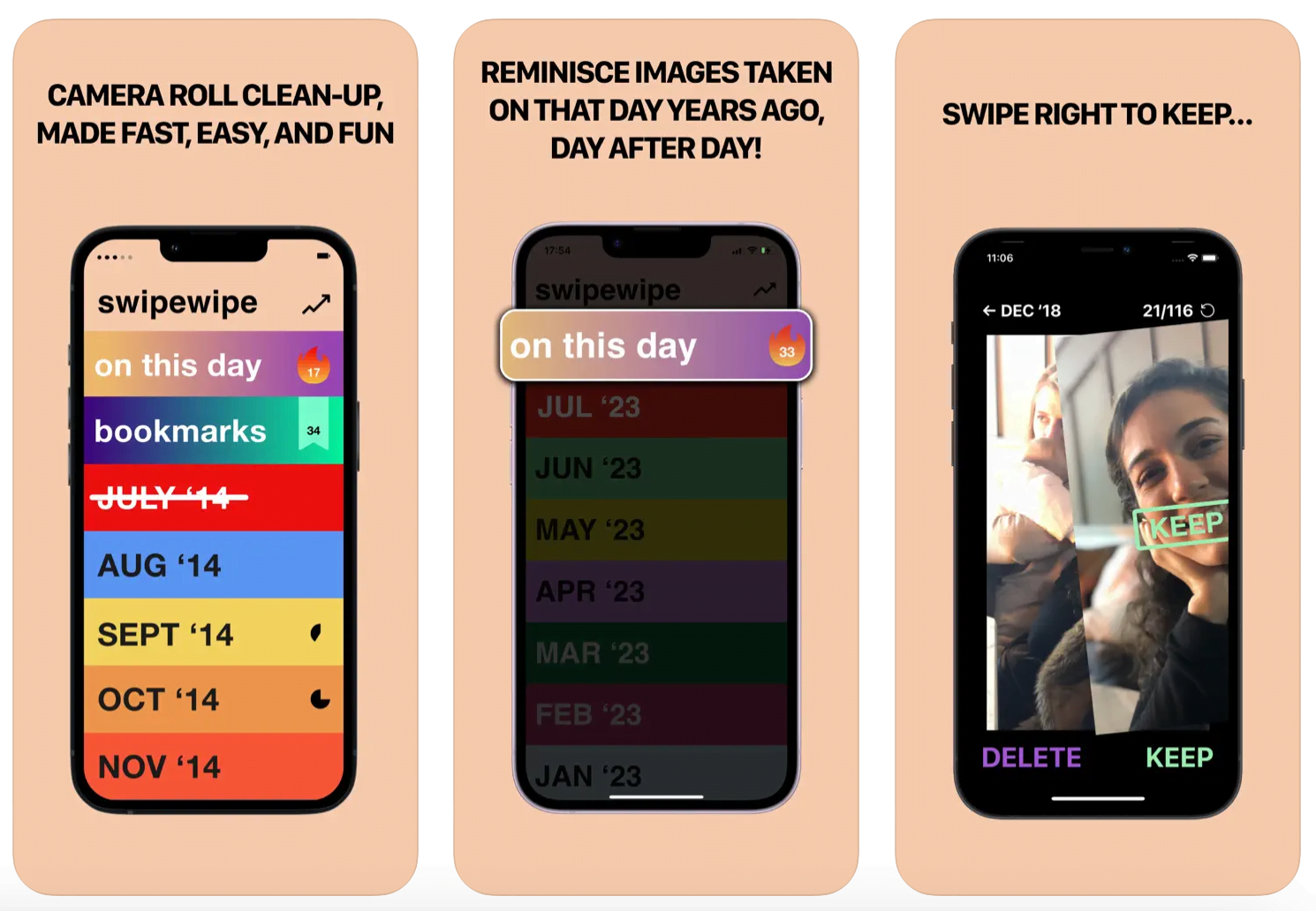 Swipewipe: L'App Stile Tinder per Pulire il Rullino Fotografico del Tuo Smartphone 1 Swipewipe
