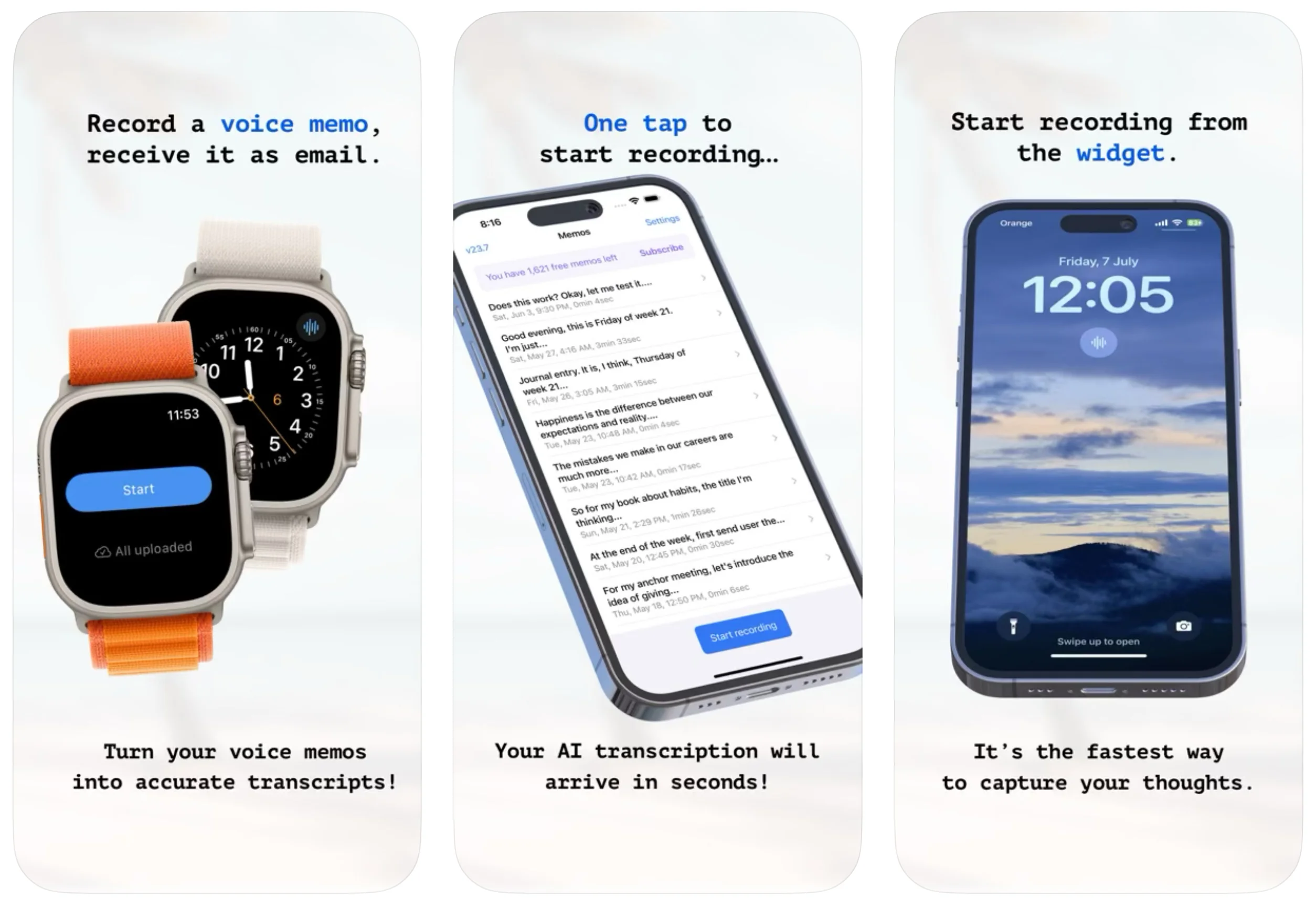 Come dettare un testo in iOS e ricevere la trascrizione per email 1 Whisper Memos