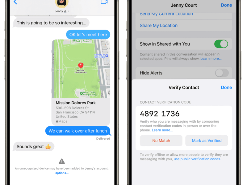 verifica delle chiavi iMessage
