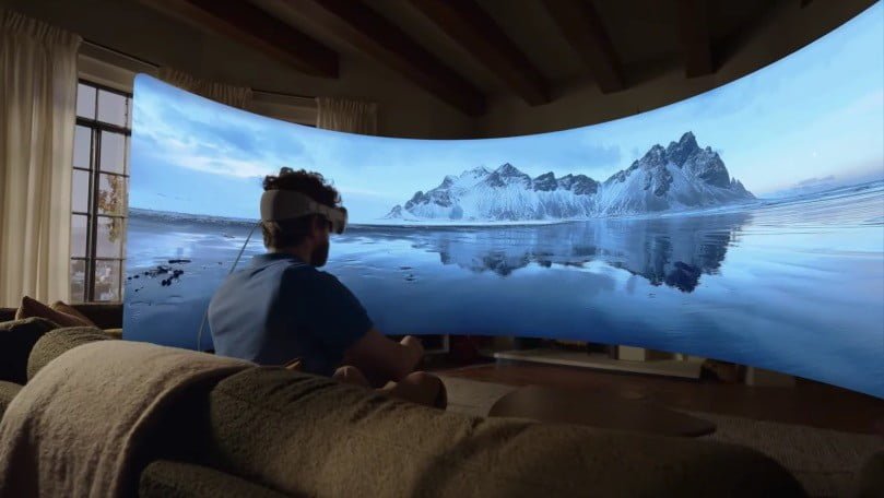 La visione di un film in 3D su Vision Pro