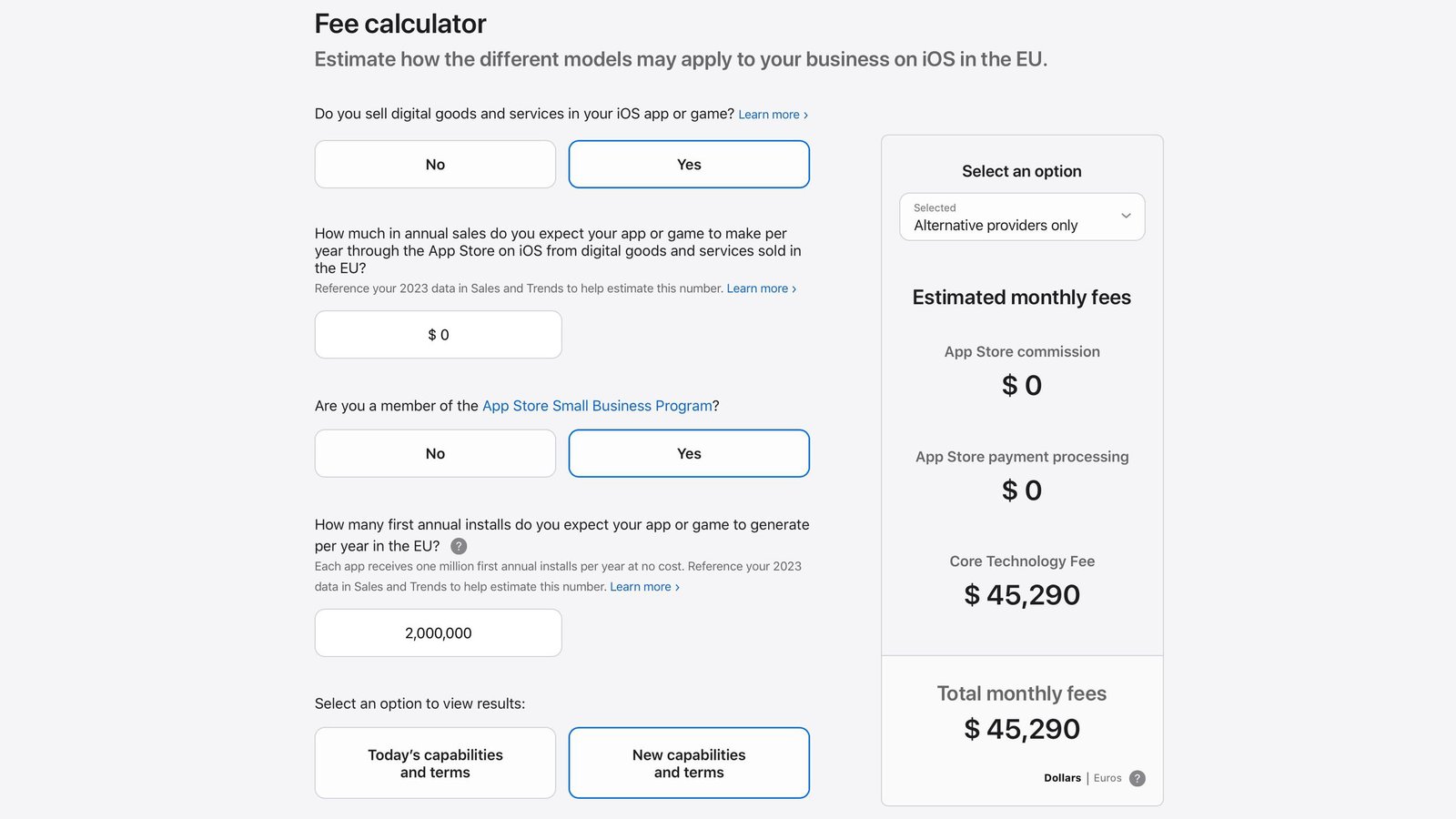 Sideloading: tutto quello che Apple ha preparato per scoraggiarne l’uso 1 Il Core Technology Fee potrebbe risultare costosissimo