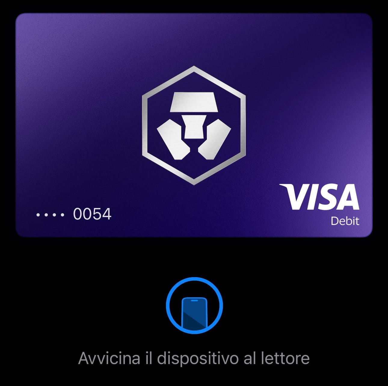 La carta di Crypto.com in Apple Pay