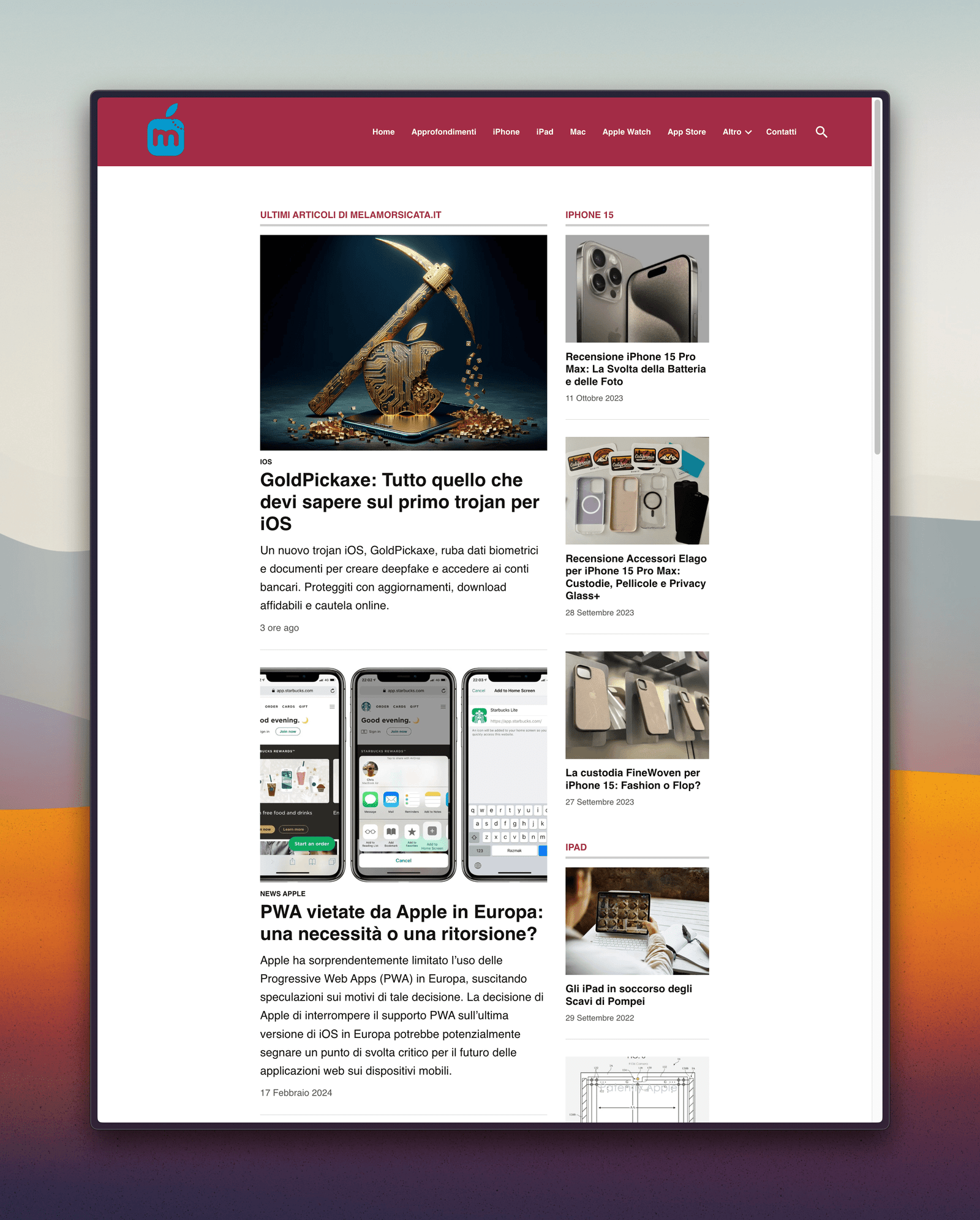 La semplicità di Melamorsicata nel browser Arc
