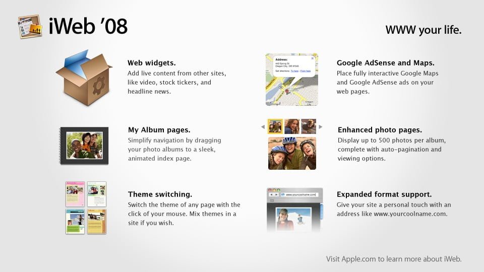 Disponibile aggiornamento per iWeb 3.0.4 e iDVD 7.1.2 1 iWeb