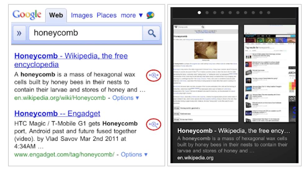 Google attiva Instant Previews anche per Safari Mobile 1 Instant Previews