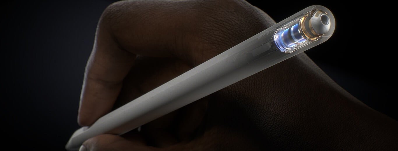 Apple Pencil Pro: Un Salto Qualitativo nell'Arte e nel Design Digitale 3 a hand holding a white pen