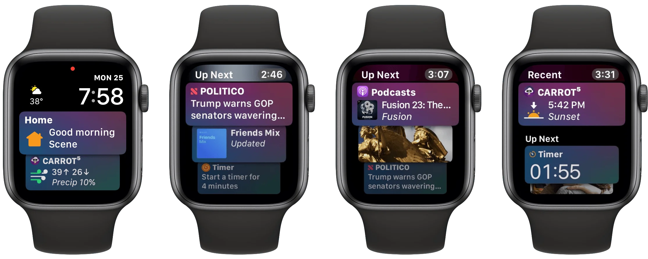 La watchface Siri