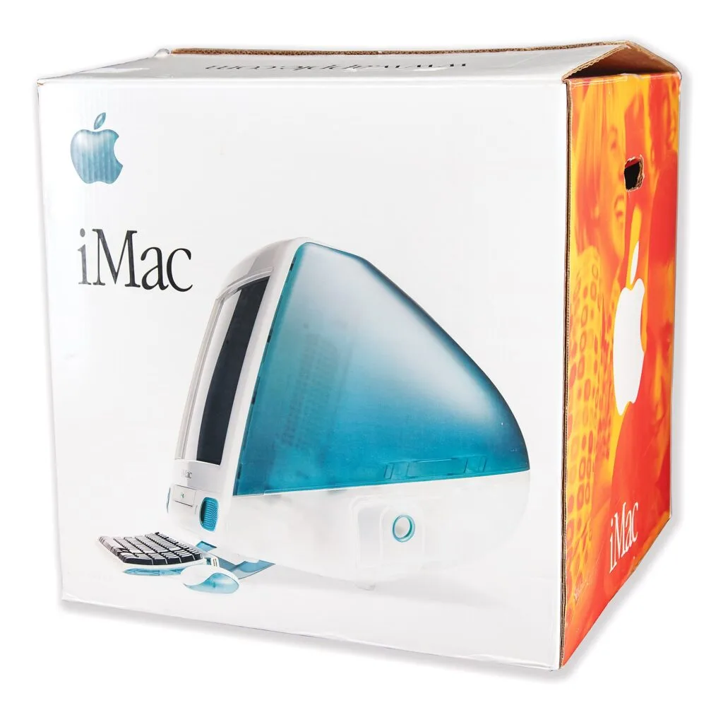 Il packaging dei prodotti Apple: storia, evoluzione e segreti dietro ogni confezione 2 iMac G3