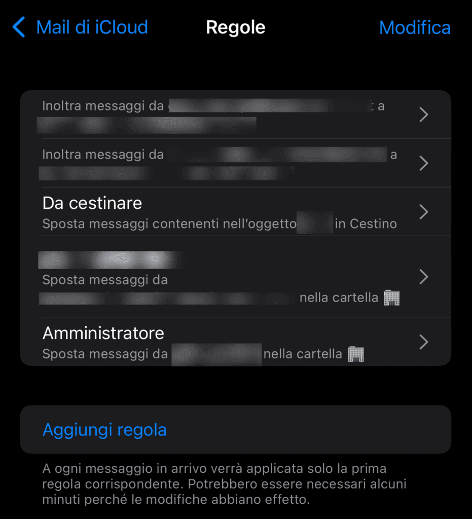 Regole Mail iOS 18: Guida Completa alla Gestione Automatica delle Email su iPhone 3 regole Mail iOS 3