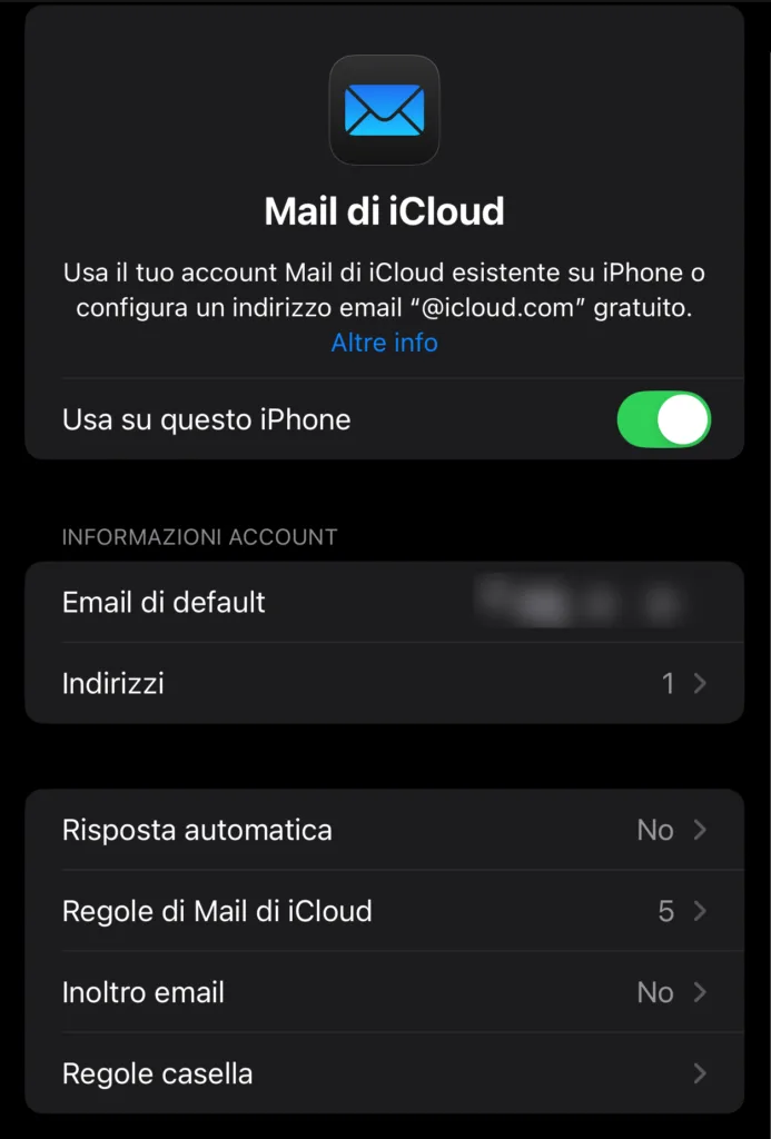regole Mail iOS 4
