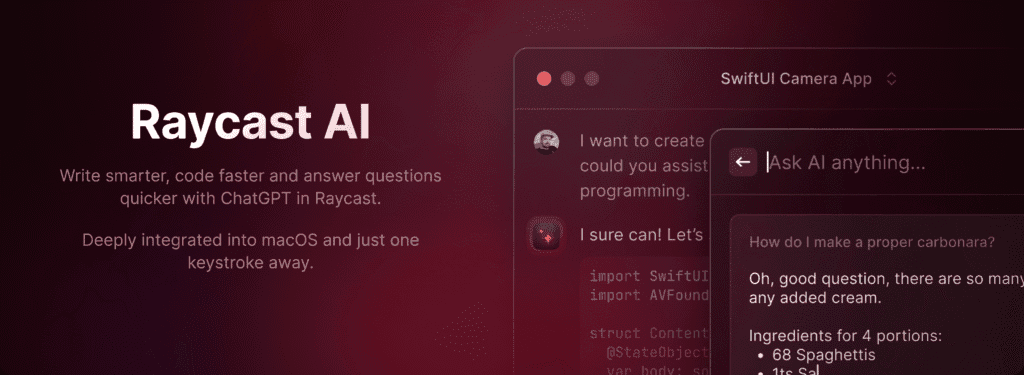 Raycast: Il Launcher Intelligente per Massimizzare la Produttività su Mac e iOS 3 raycast AI
