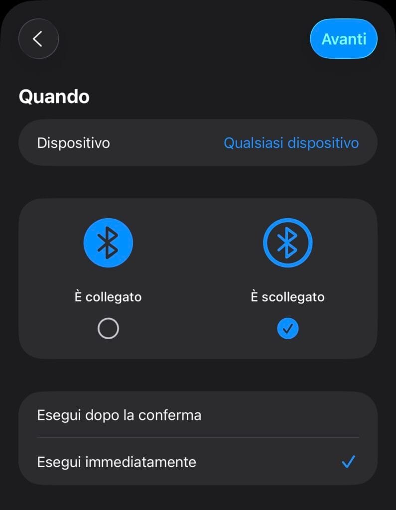 Come Proteggere iPhone dal Furto: Blocco Automatico Bluetooth Contro i Ladri 2 Screenshot tutorial blocco automatico iPhone tramite comandi rapidi