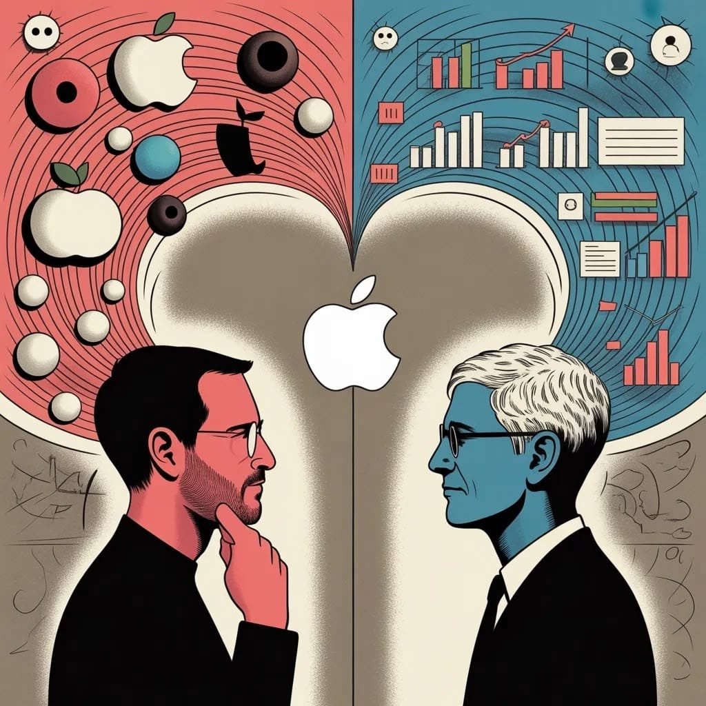 Steve Jobs vs Tim Cook confronto Apple