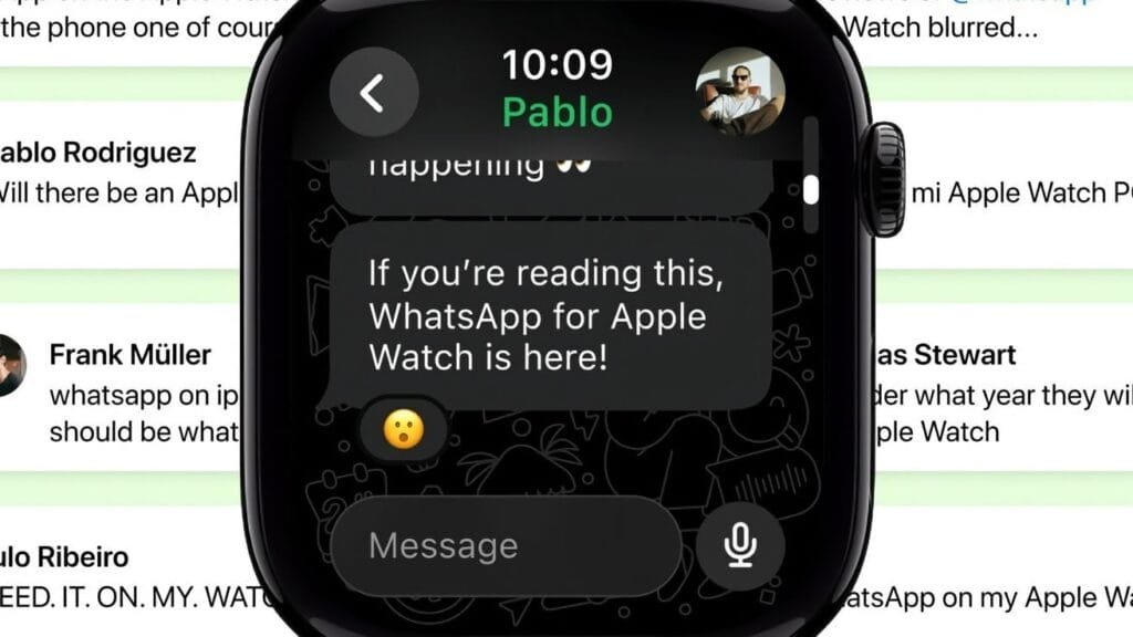 WhatsApp per Apple Watch: ritorno dell’app ufficiale 1 WhatsApp Apple Watch 1