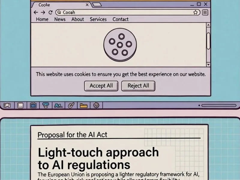 UE addio cookie banner
