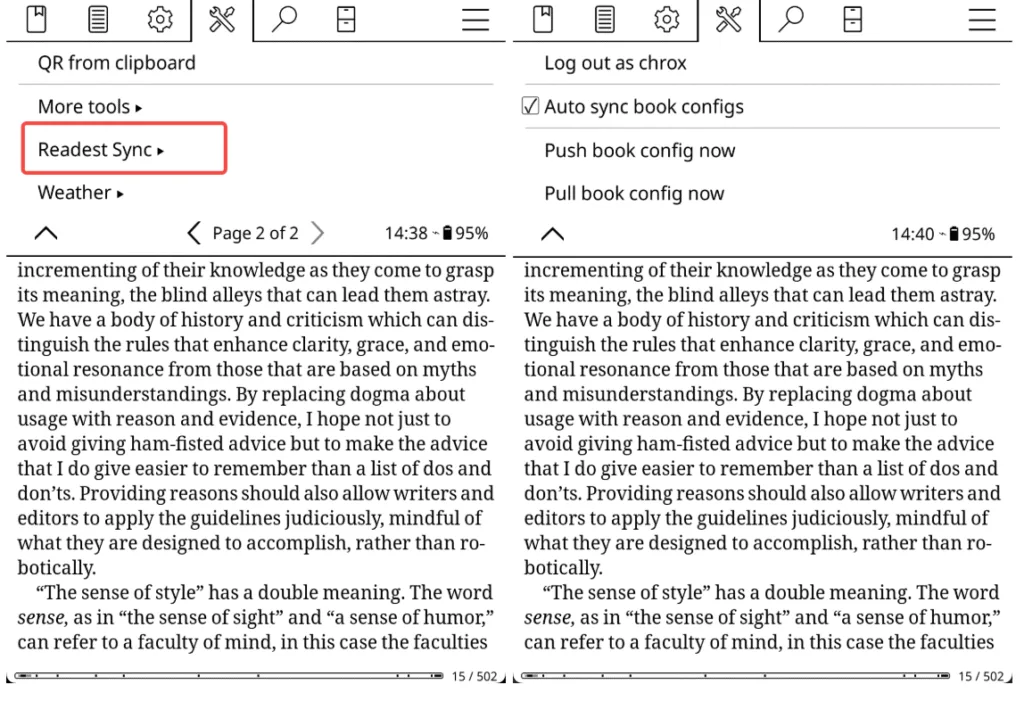 Readest per sincronizzare Koreader tra Kindle e iPad 2 Readest 2