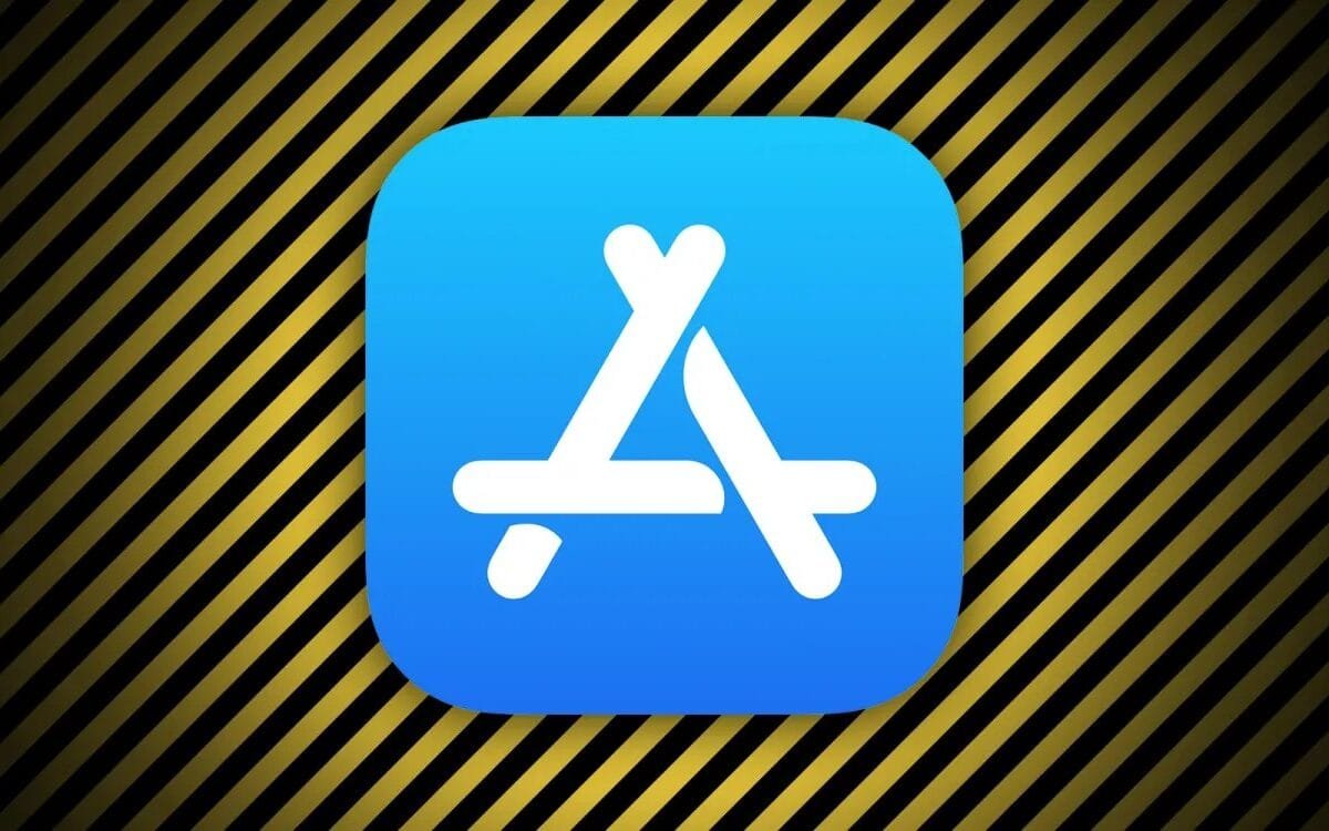 App vietate App Store: logo Apple su schermo smartphone, simbolo delle rimozioni sistematiche di app