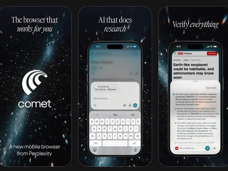 Comet per iPhone: navigare con l’AI