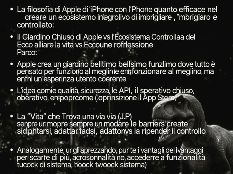 Mi ricordo una scena del Jurassik Park quanto il ricercatore andò contro il parco dei dinosauri affe
