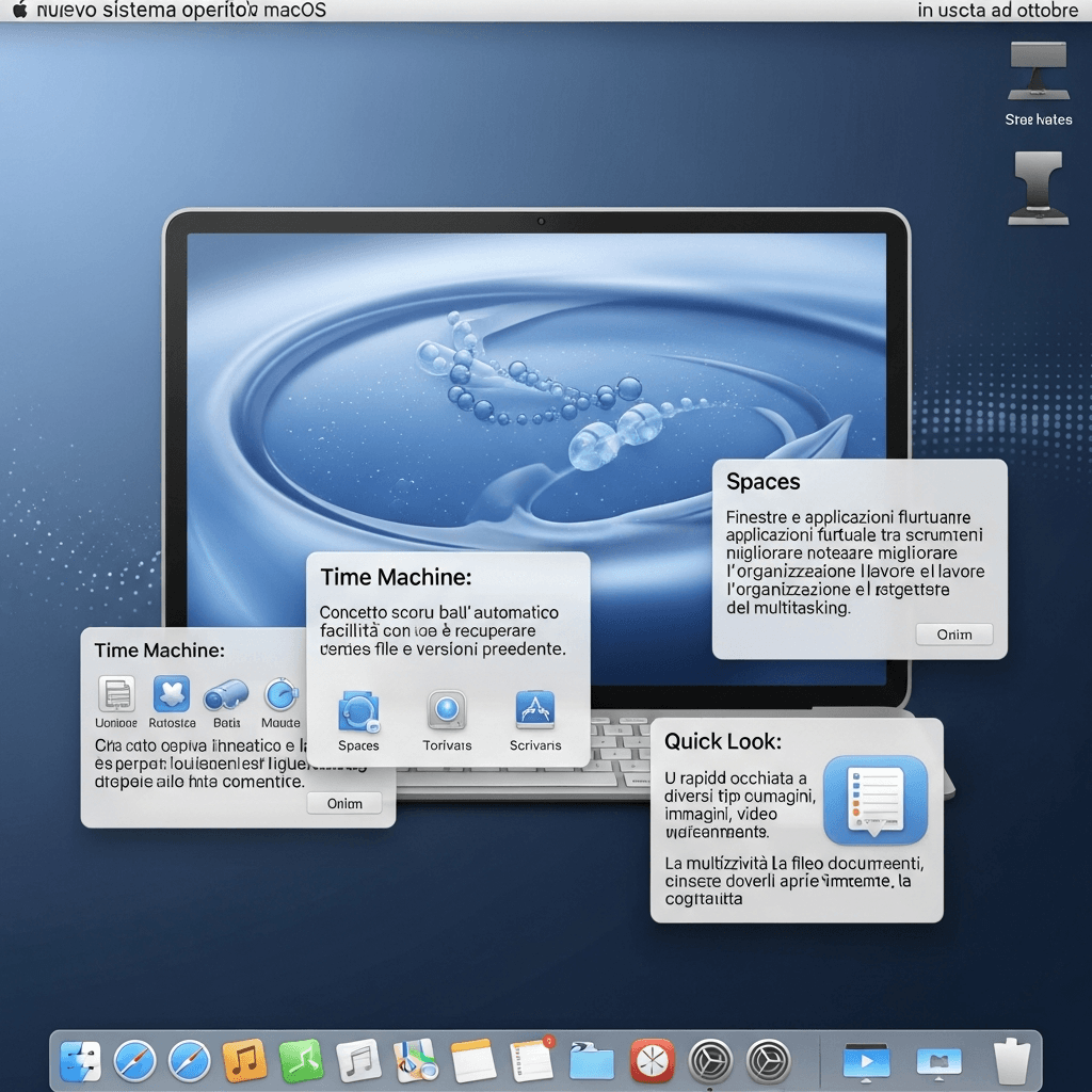 Il video di presentazione di Leopard 1 Ogni volta che comprate un Mac e accendete il computer un video di presentazione vi darà il benvenut
