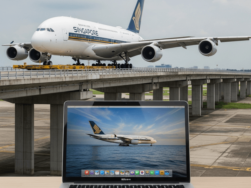 Questa splendida fotografia è stata scattata da Andrew Hunt con una Nikon D70. Mostra un Airbus A380