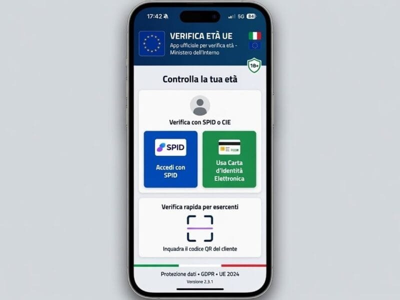 App UE verifica età: come funziona