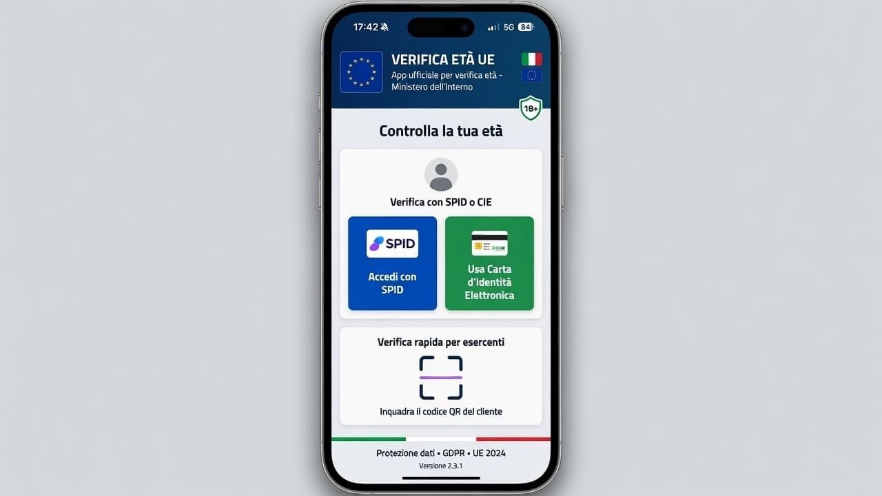 App UE verifica età: come funziona